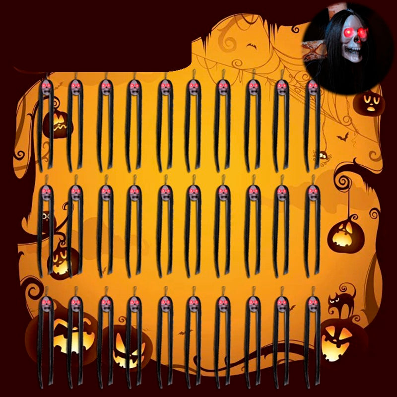 Hangende Spook Skelet Decoratie met LED Verlichting – 30 Stuks Halloween Figuren voor Feest en Thuis | Sulvida