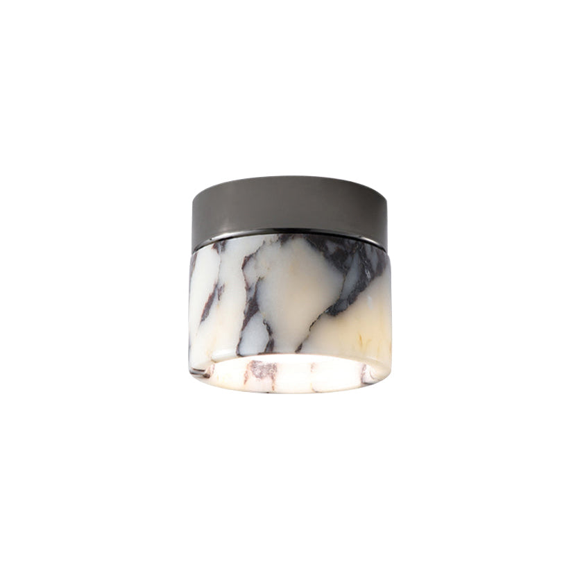 Ronde plafondlamp natuursteen glas metaal E26 E27 IP20 wit zwart klassieke opbouw plafondverlichting | Sulvida