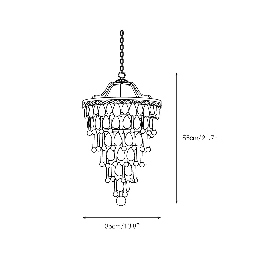 Kristallen Kroonluchter met Ijzeren Armen – Antiek Brons Vintage Plafondlamp voor Woonkamer Eetkamer | Sulvida