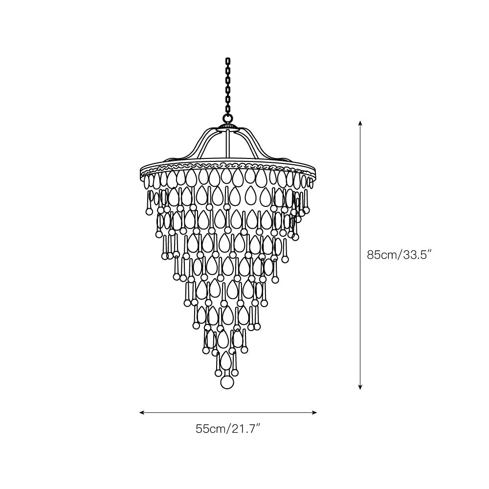 Kristallen Kroonluchter met Ijzeren Armen – Antiek Brons Vintage Plafondlamp voor Woonkamer Eetkamer | Sulvida