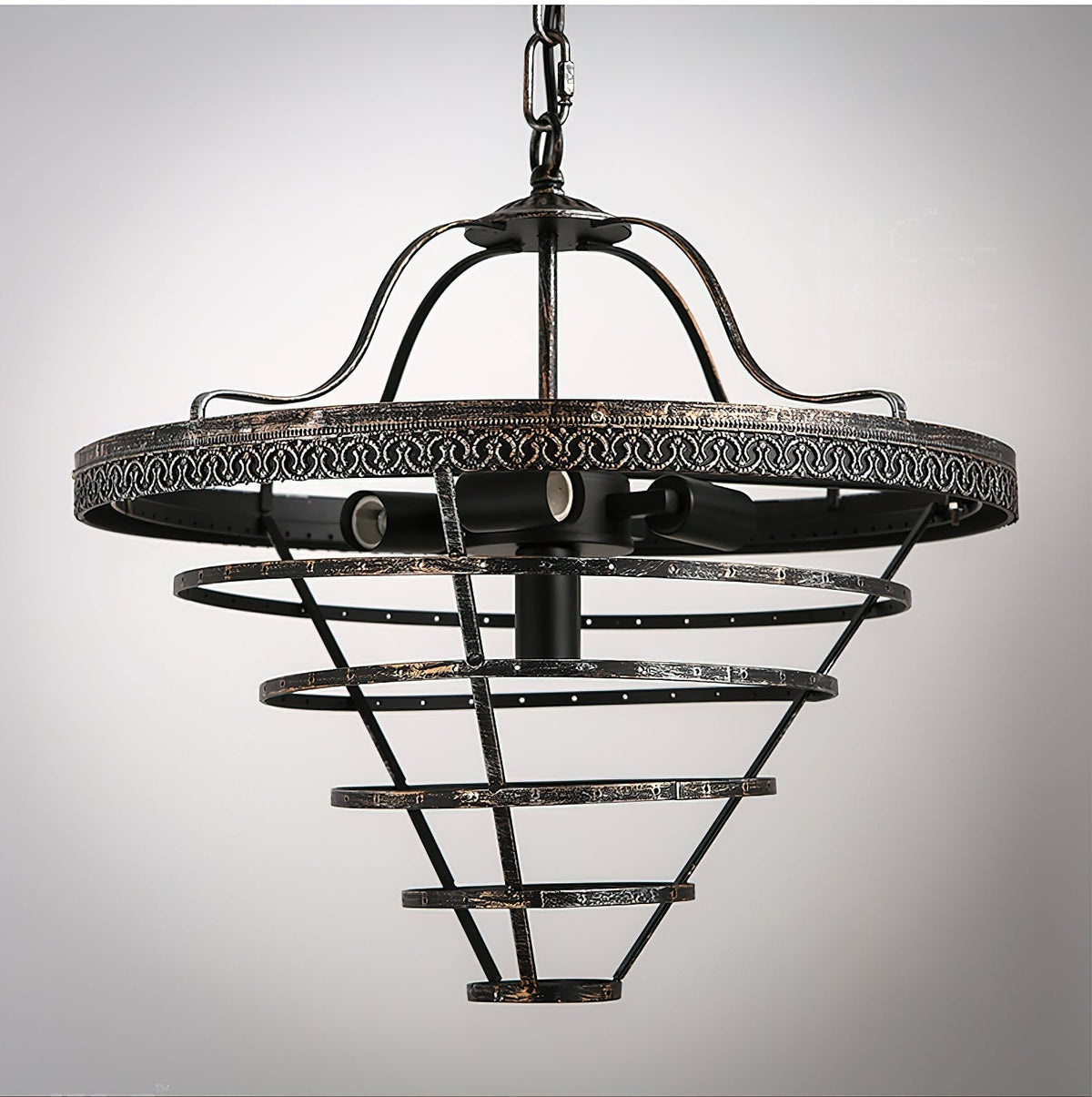 Kristallen Kroonluchter met Ijzeren Armen – Antiek Brons Vintage Plafondlamp voor Woonkamer Eetkamer | Sulvida