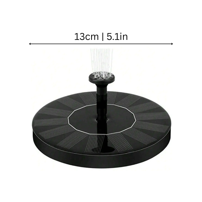 Pompe de fontaine solaire pour bassin, abreuvoir à oiseaux et jardin – fontaine flottante à énergie solaire avec 6 embouts de pulvérisation réglables pour décorer le jardin | Sulvida