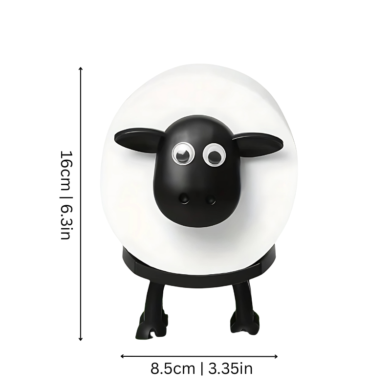 Schaap Toiletrolhouder Set van 3 Stuks – Praktisch Toiletpapier Opbergsysteem met Speels Design voor Badkamer en WC | Sulvida