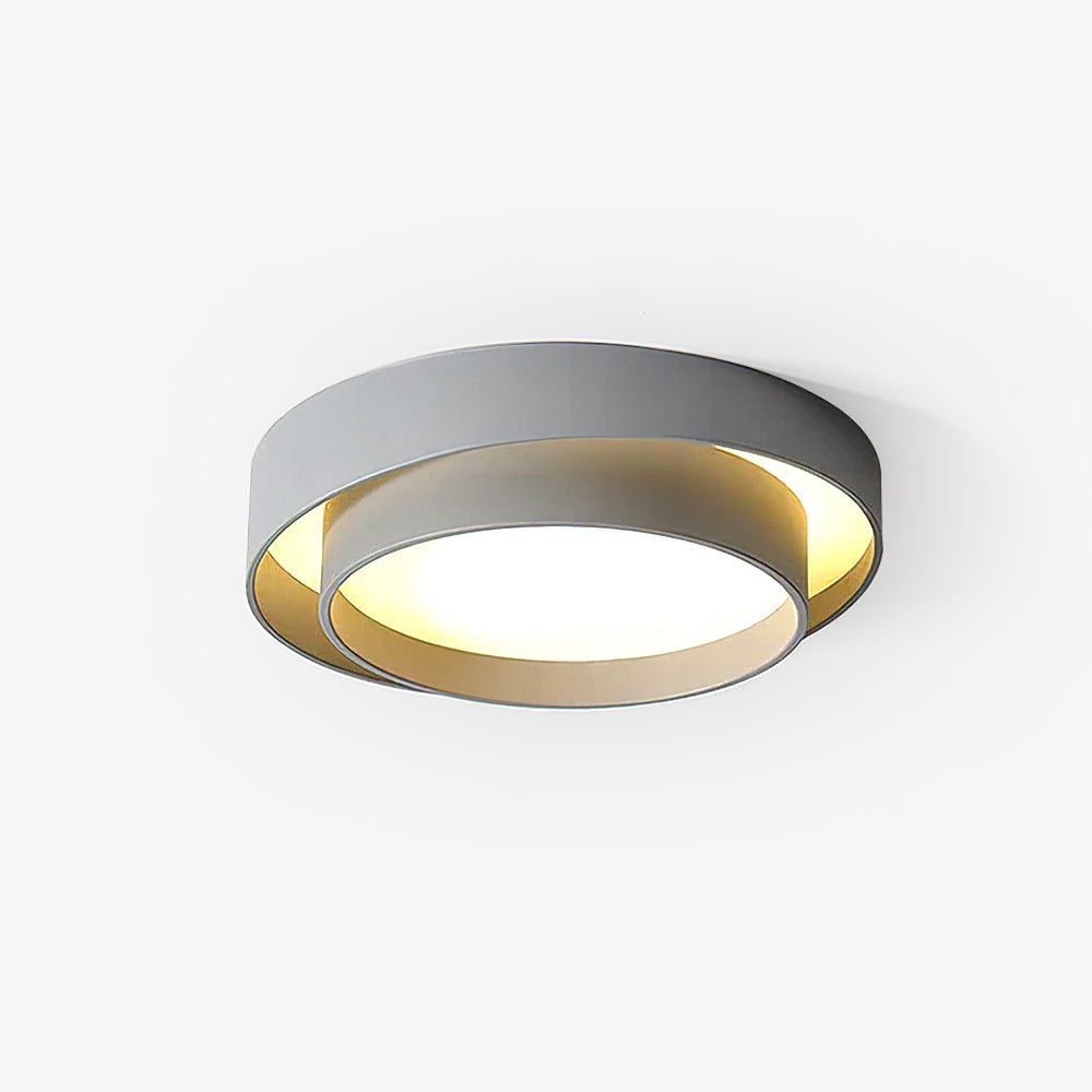 Plafondlamp Dubbele Ring Cilindervorm Modern Dimbaar met Afstandsbediening Strak Design Woonkamer Slaapkamer | Sulvida