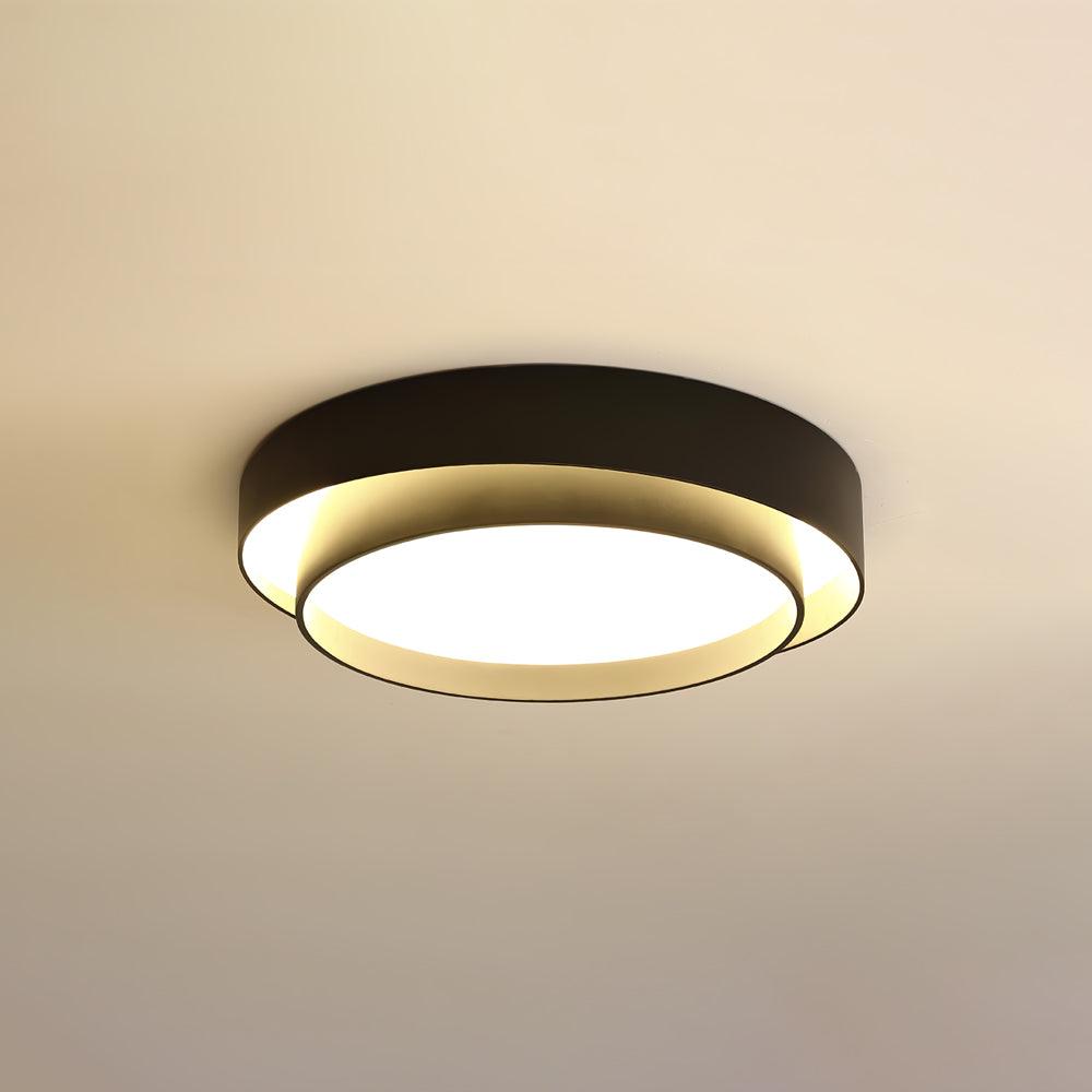 Plafondlamp Dubbele Ring Cilindervorm Modern Dimbaar met Afstandsbediening Strak Design Woonkamer Slaapkamer | Sulvida