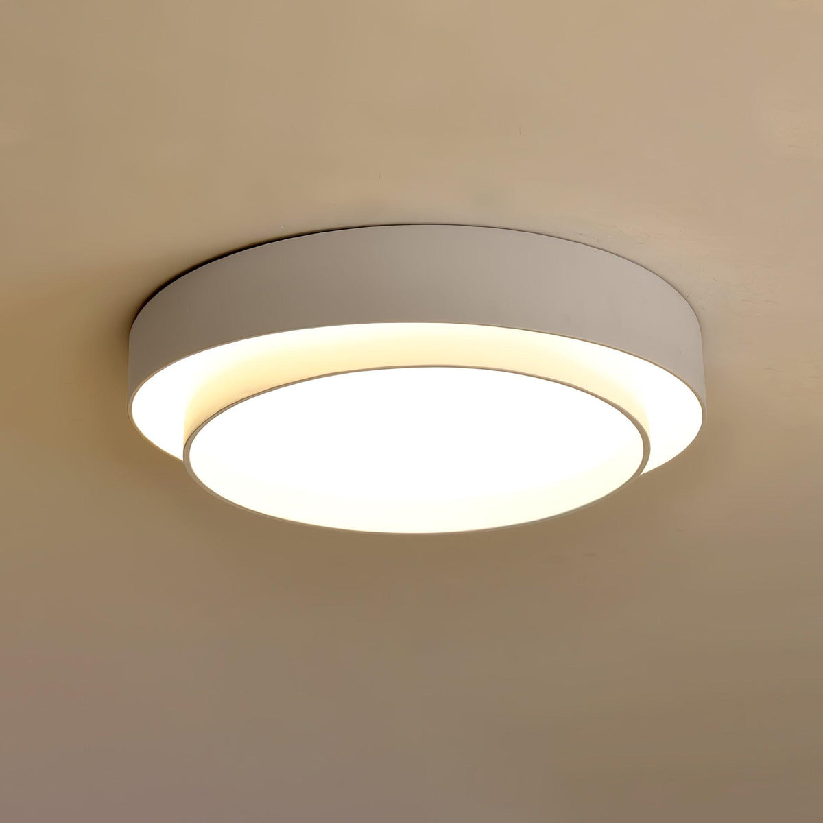 Plafondlamp Dubbele Ring Cilindervorm Modern Dimbaar met Afstandsbediening Strak Design Woonkamer Slaapkamer | Sulvida