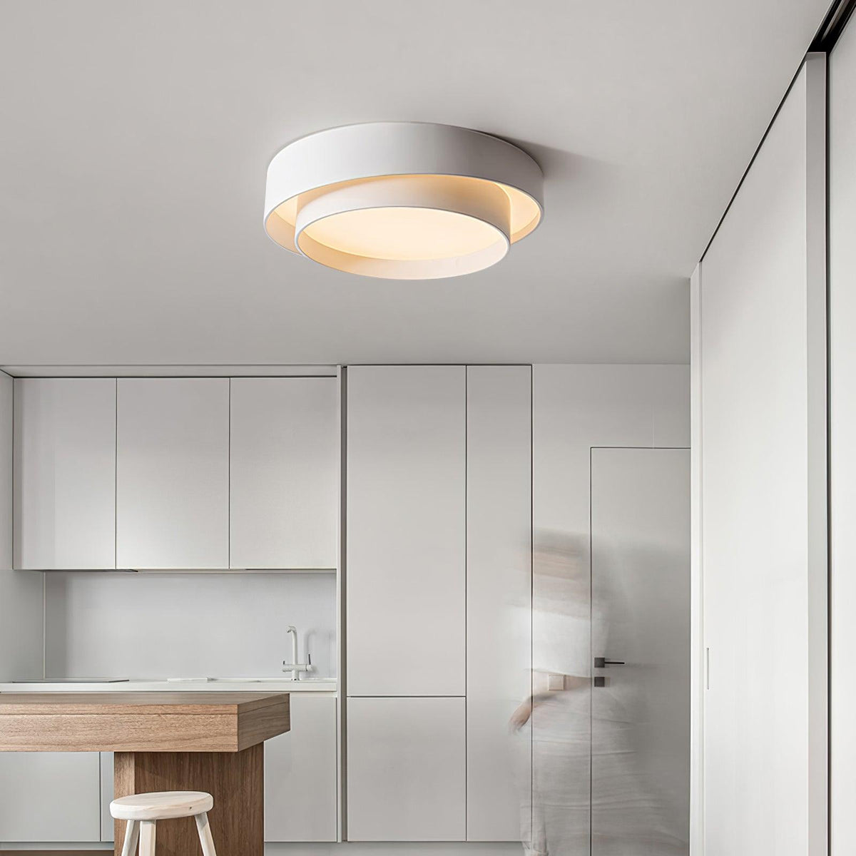 Plafondlamp Dubbele Ring Cilindervorm Modern Dimbaar met Afstandsbediening Strak Design Woonkamer Slaapkamer | Sulvida