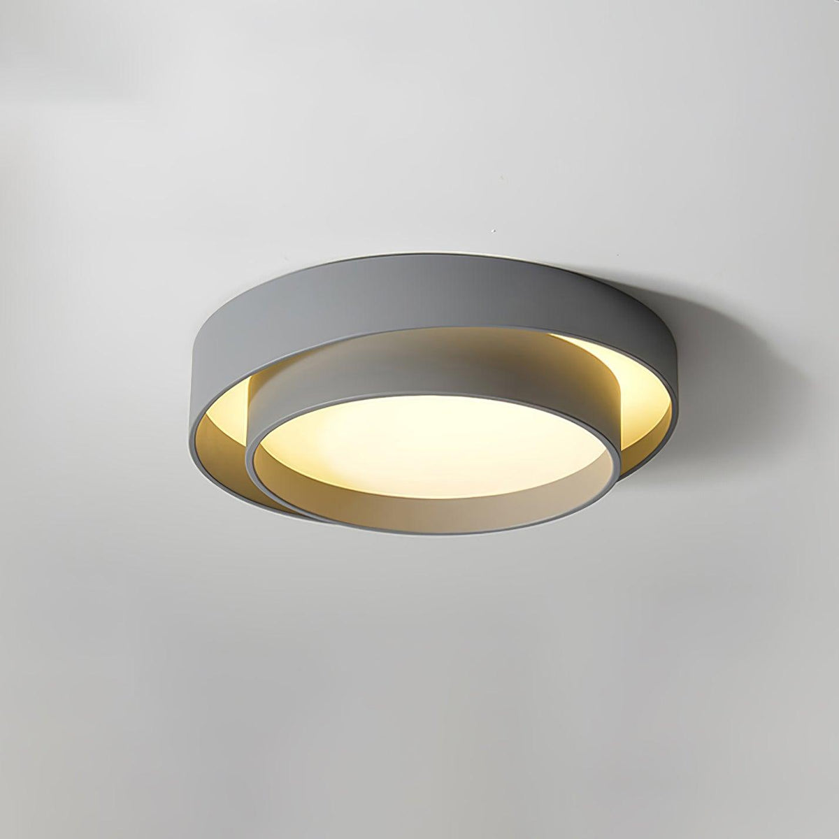 Plafondlamp Dubbele Ring Cilindervorm Modern Dimbaar met Afstandsbediening Strak Design Woonkamer Slaapkamer | Sulvida