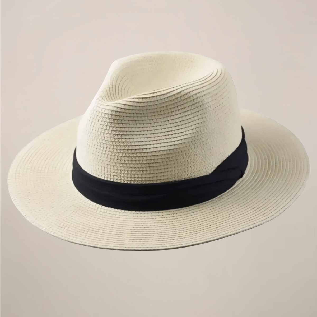 Zomerhoed Panama Stijl Papierstro Ademend met Brede Rand Lichtgewicht Elegante Heren Zonnehoed Outdoor | Sulvida