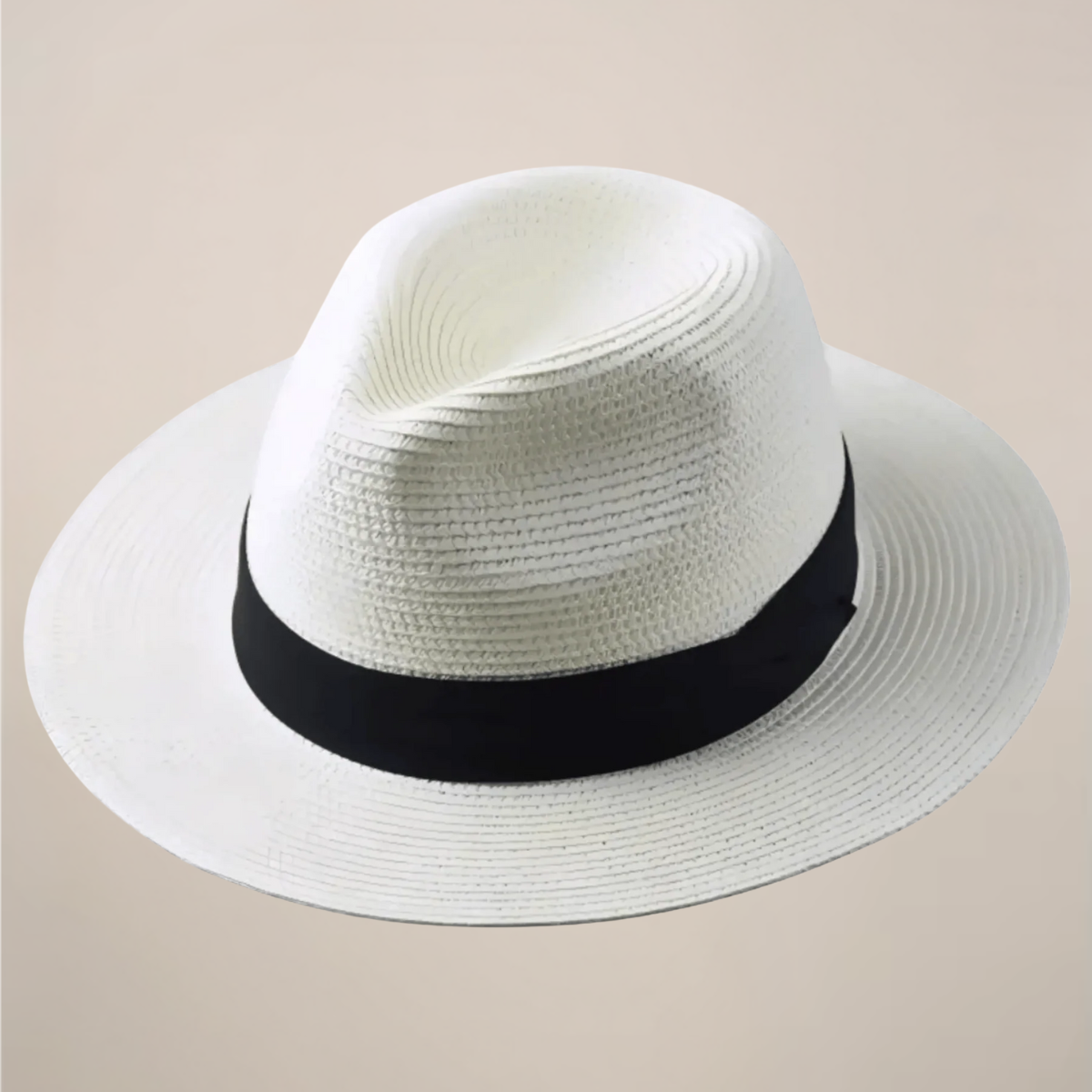 Zomerhoed Panama Stijl Papierstro Ademend met Brede Rand Lichtgewicht Elegante Heren Zonnehoed Outdoor | Sulvida