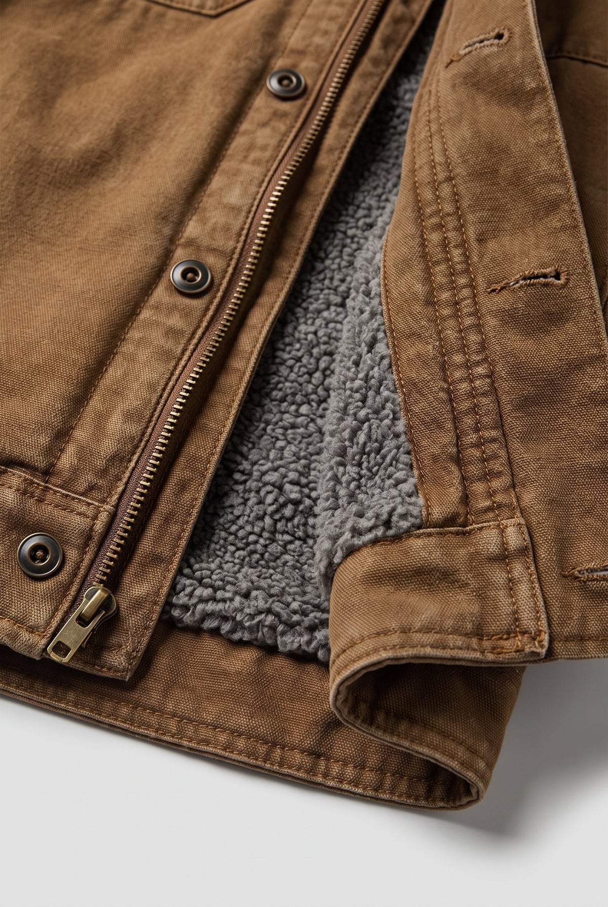 Suède Herenjack Western Stijl met Decoratieve Naden Hip Lengte Lente Herfst Casual Smart Jas met Knopen | Sulvida