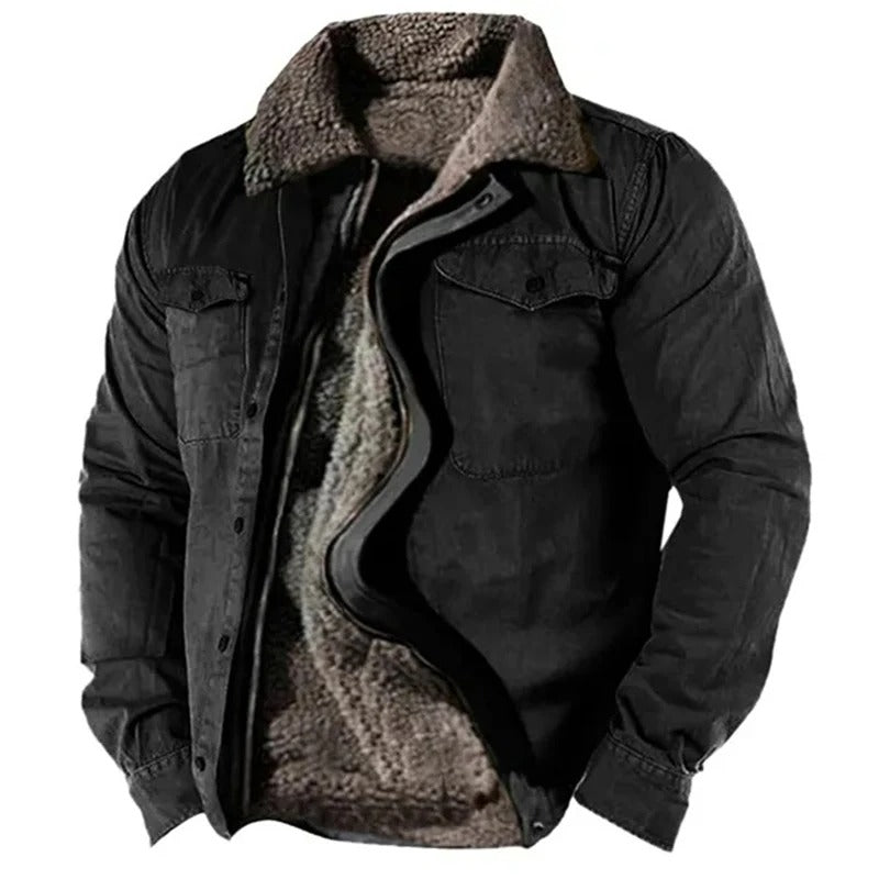 Suède Herenjack Western Stijl met Decoratieve Naden Hip Lengte Lente Herfst Casual Smart Jas met Knopen | Sulvida