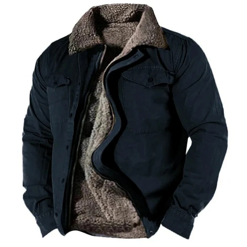 Suède Herenjack Western Stijl met Decoratieve Naden Hip Lengte Lente Herfst Casual Smart Jas met Knopen | Sulvida