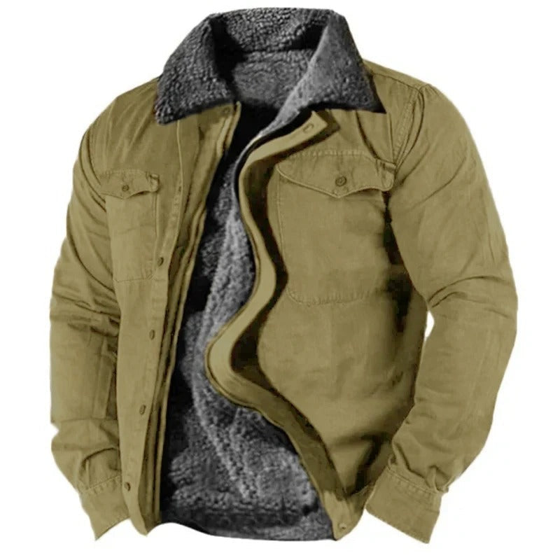 Suède Herenjack Western Stijl met Decoratieve Naden Hip Lengte Lente Herfst Casual Smart Jas met Knopen | Sulvida
