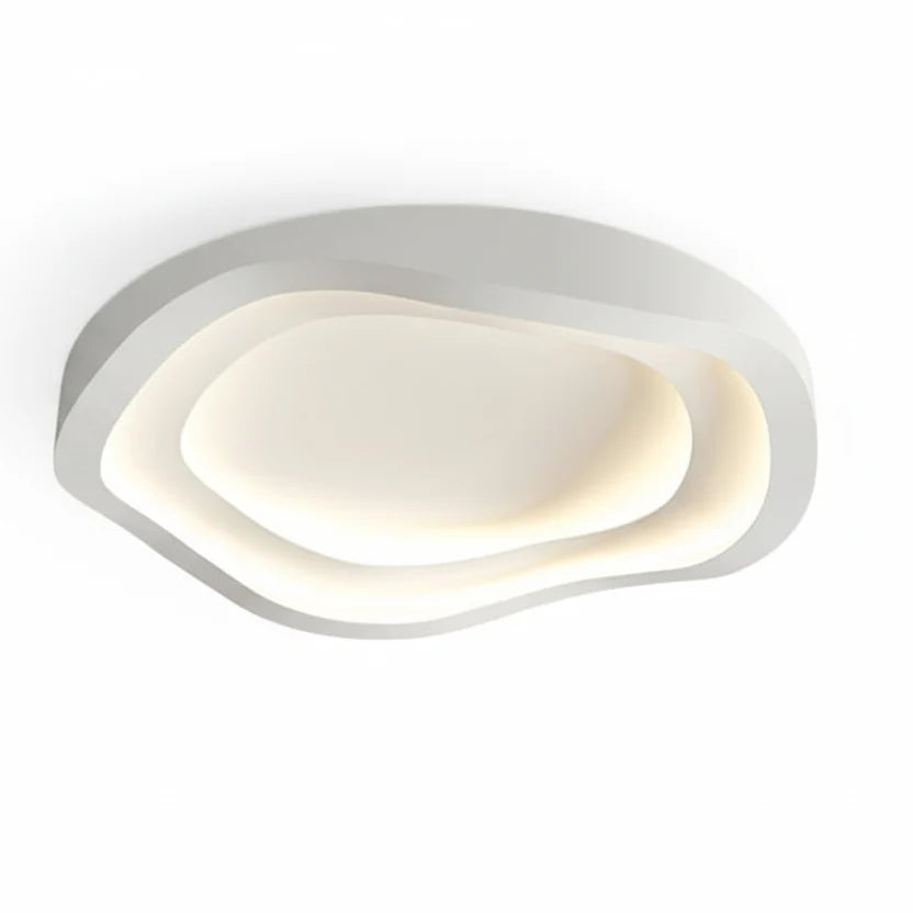 Ronde plafondlamp met golvend reliëf dimbaar LED metaal modern design voor woonkamer slaapkamer hal gang | Sulvida