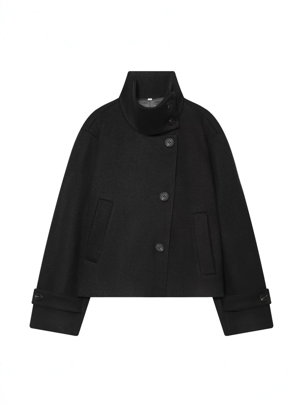 Wolmix Jas Halflang met Reverkraag en Vleermuis Mouwen voor Dames Herfst Winter Elegant Warm Overgangsjas | Sulvida