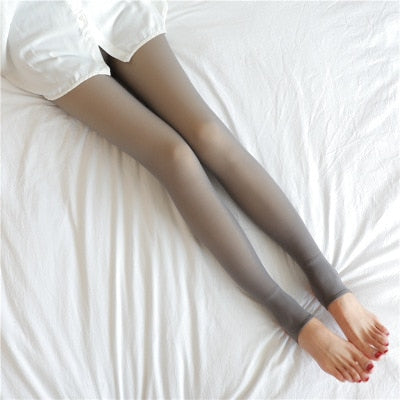 Thermische Fleece Panty Zwart Grijs Bruin Beige Huidskleur Met Voet Halve Voet 80-300 Gram Warme Maillot | Sulvida