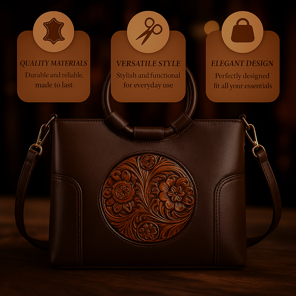 Vintage Handtas met Reliëf Patroon Kunstleder Elegante Damestas Schoudertassen Fashion Accessoire Dagelijks Gebruik | Sulvida