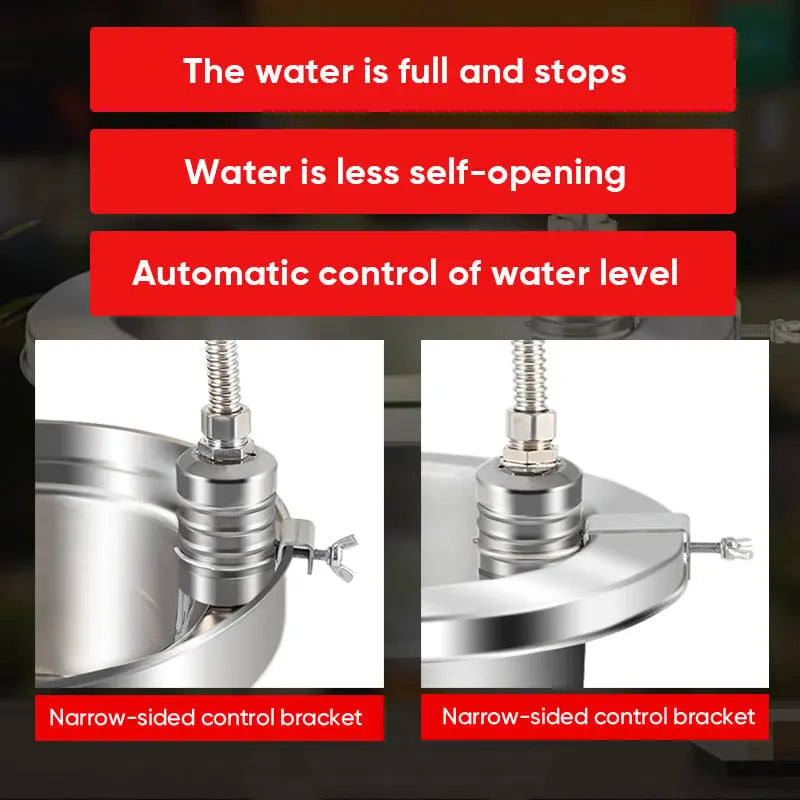 Mini-drijfklepventiel roestvrijstaal waterniveau automatisch regelen reservoir tuin vijver zwembad watervoorziening | Sulvida
