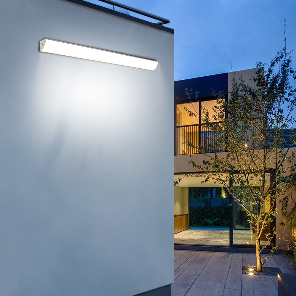 Buitenwandlamp LED Waterdicht Zwart Wit 30-40cm Sfeerverlicht Tuin Entree Terras Aluminium IP65 Buitenverlichting | Sulvida