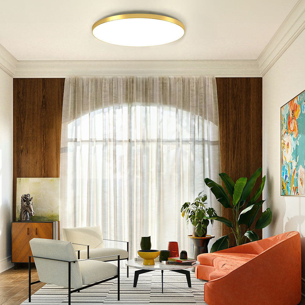 Ultraslank Plafondlamp Rond LED Dimbaar 3 Lichttemperaturen Modern Design voor Minimalistische Interieurs | Sulvida