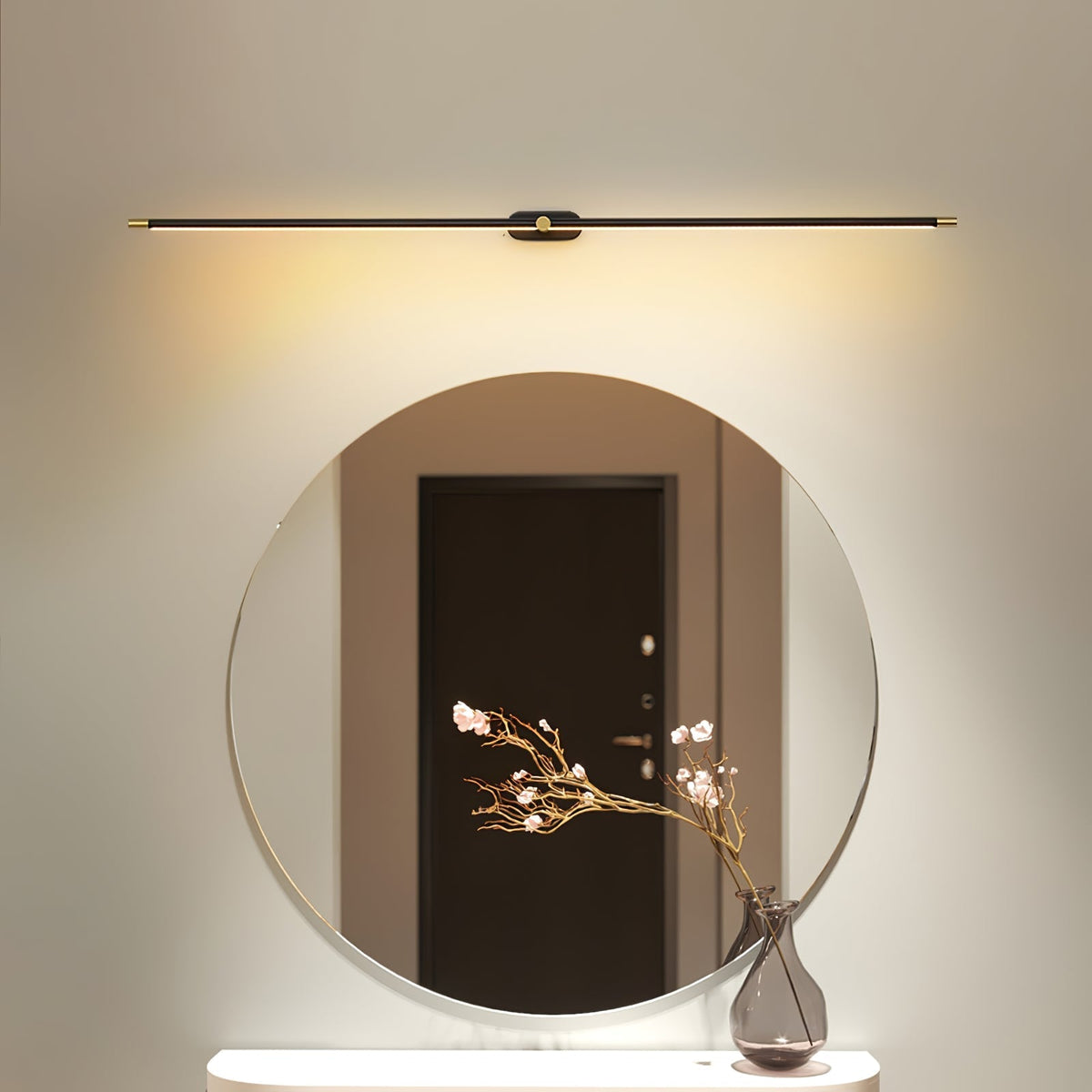 Lineaire Wandlamp Oplaadbaar met Touchbediening en Dimfunctie voor Badkamer Spiegel Hal Toilet Kantoor | Sulvida