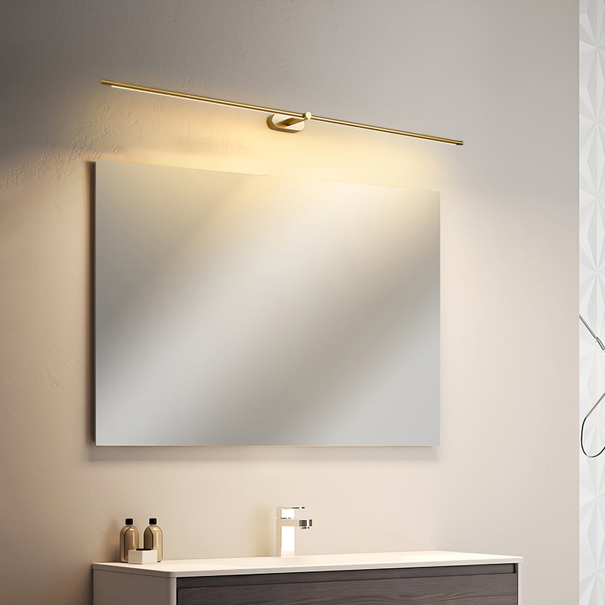 Lineaire Wandlamp Oplaadbaar met Touchbediening en Dimfunctie voor Badkamer Spiegel Hal Toilet Kantoor | Sulvida
