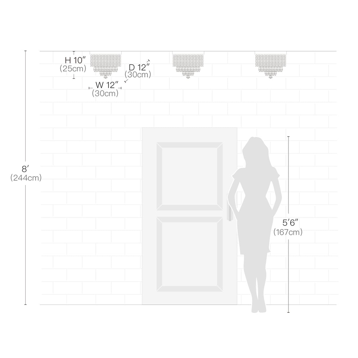 Kristallen plafondlamp chroom vierkant met 4 lichtpunten hal slaapkamer woonkamer modern design decoratief | Sulvida