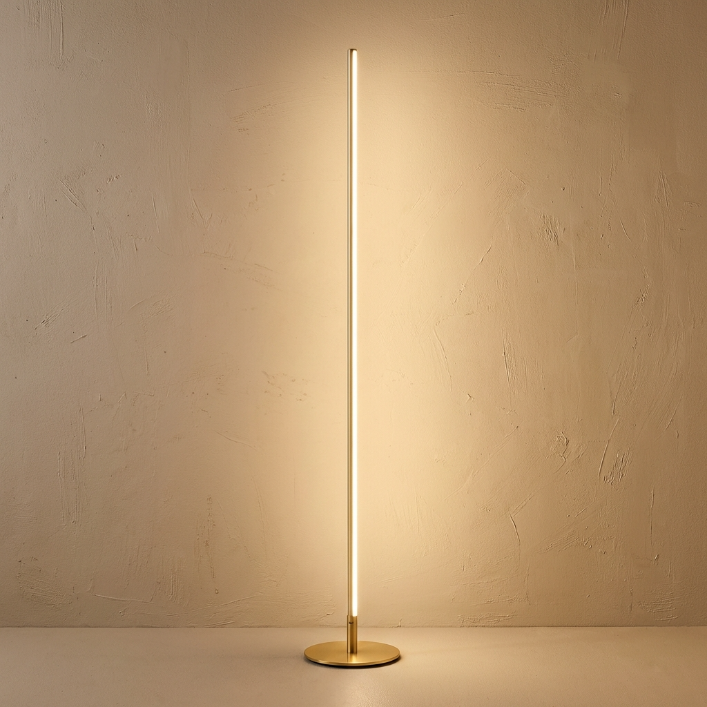 Smalle Staande Lamp LED Metaal 150cm Minimalistisch Modern Design Zwart Goud Zilver Leeshoek Woonkamer | Sulvida