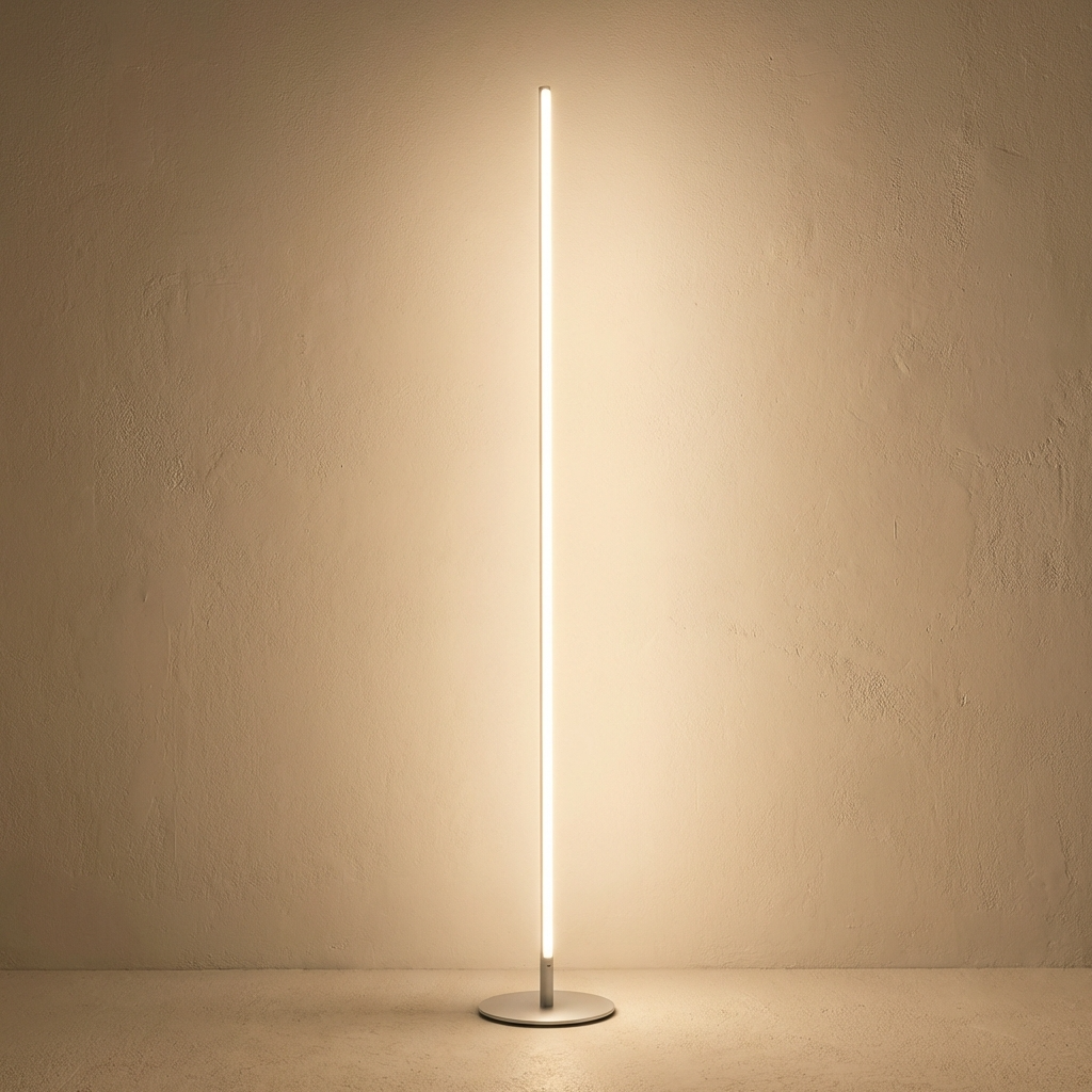 Smalle Staande Lamp LED Metaal 150cm Minimalistisch Modern Design Zwart Goud Zilver Leeshoek Woonkamer | Sulvida