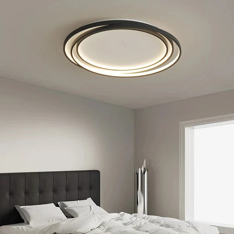 Ronde plafondlamp met LED-ring modern design metaal acryl dimbaar sfeerverlichting voor woonkamer slaapkamer | Sulvida