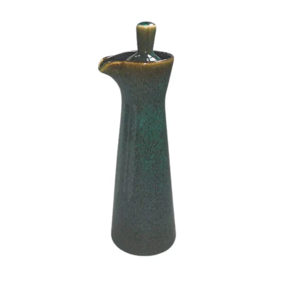 Keramische Olie- en Azijndispenser Glanzend Set van 2 Stuks Modern Serviesgoed Glas 120ml Keuken Tafel | Sulvida