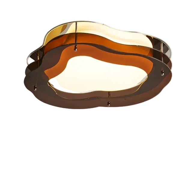Golvende Plafondlamp Rond met Zachte Curven Dimbaar LED Acrylic Design Woonkamer Slaapkamer Eetkamer Hal | Sulvida