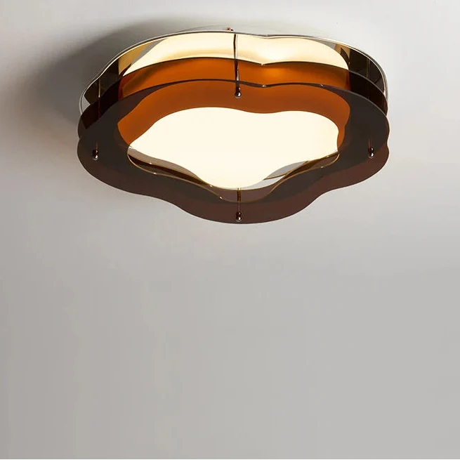 Golvende Plafondlamp Rond met Zachte Curven Dimbaar LED Acrylic Design Woonkamer Slaapkamer Eetkamer Hal | Sulvida
