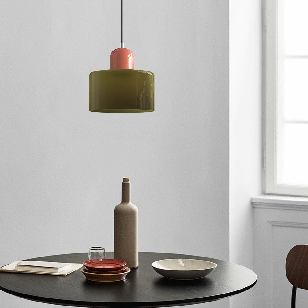 Glazen Hanglamp Bauhaus Design Goudkleurig Metaal E27 Fitting Eetkamer Woonkamer Verstelbaar Moderne Verlichting | Sulvida