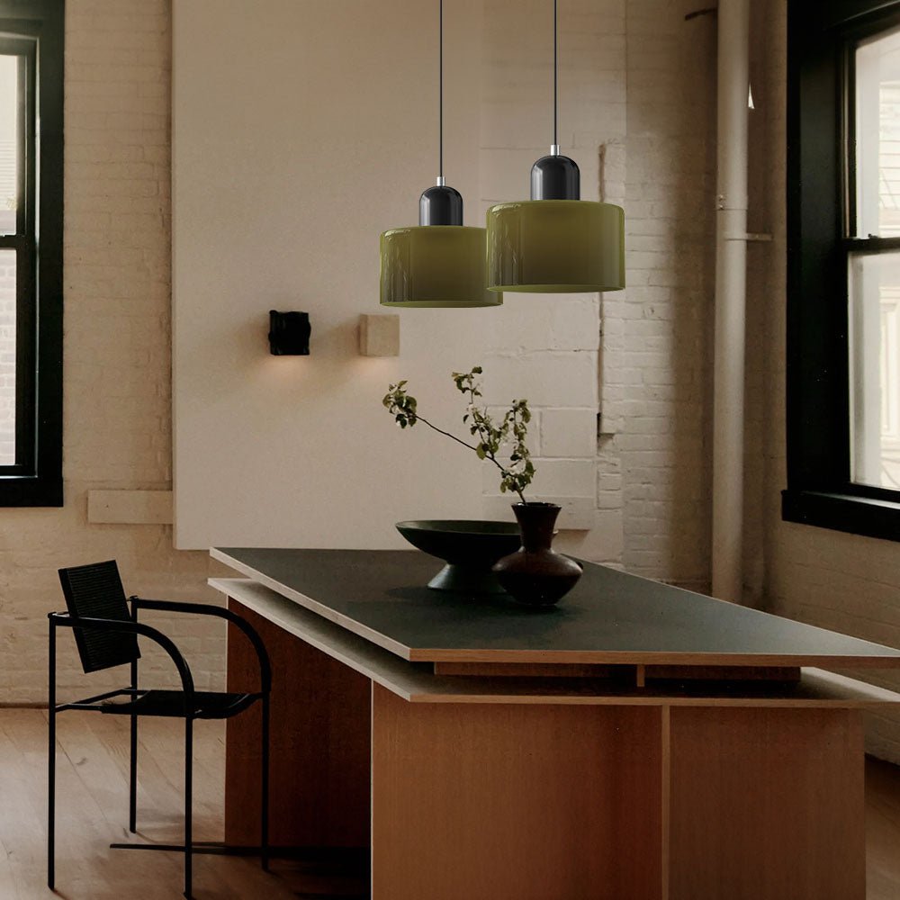 Glazen Hanglamp Bauhaus Design Goudkleurig Metaal E27 Fitting Eetkamer Woonkamer Verstelbaar Moderne Verlichting | Sulvida