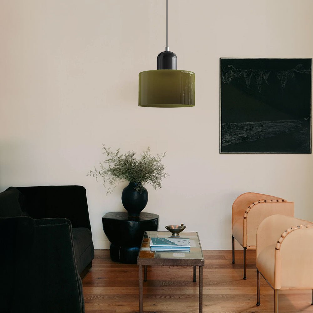 Glazen Hanglamp Bauhaus Design Goudkleurig Metaal E27 Fitting Eetkamer Woonkamer Verstelbaar Moderne Verlichting | Sulvida