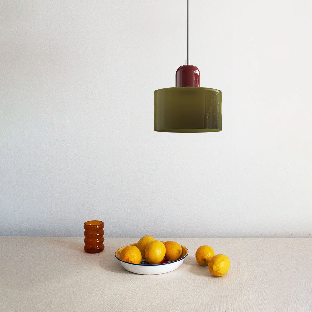Glazen Hanglamp Bauhaus Design Goudkleurig Metaal E27 Fitting Eetkamer Woonkamer Verstelbaar Moderne Verlichting | Sulvida