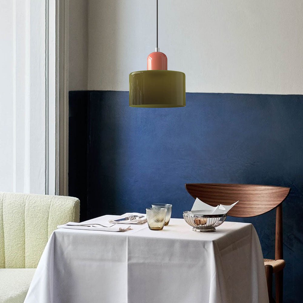 Glazen Hanglamp Bauhaus Design Goudkleurig Metaal E27 Fitting Eetkamer Woonkamer Verstelbaar Moderne Verlichting | Sulvida