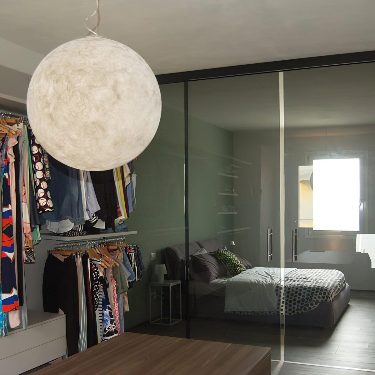 Hanglamp Bol Wit Modern Design FRP Glasvezel Woonkamer Eetkamer Slaapkamer Hal Horeca Interieur Verlichting LED E27 | Sulvida