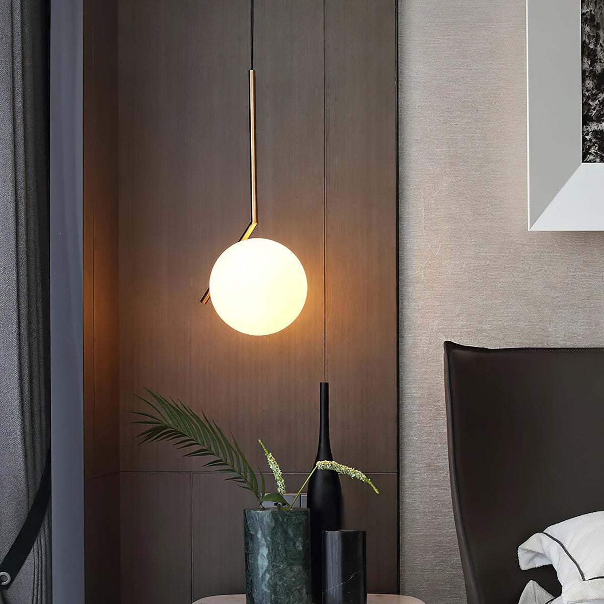 Glazen Hanglamp met Messing Afwerking Elegante Eetkamer en Woonkamer Pendel Verlichting E27 Fitting Design | Sulvida