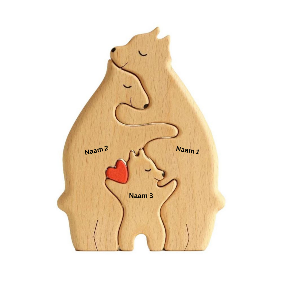 Houten familiefiguurtjes personaliseerbaar woonkamer decoratie miniatuur handgemaakt cadeau speelgoed | Sulvida
