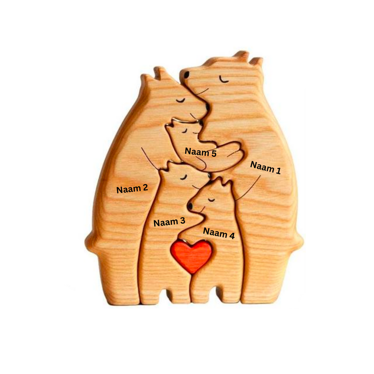 Houten familiefiguurtjes personaliseerbaar woonkamer decoratie miniatuur handgemaakt cadeau speelgoed | Sulvida