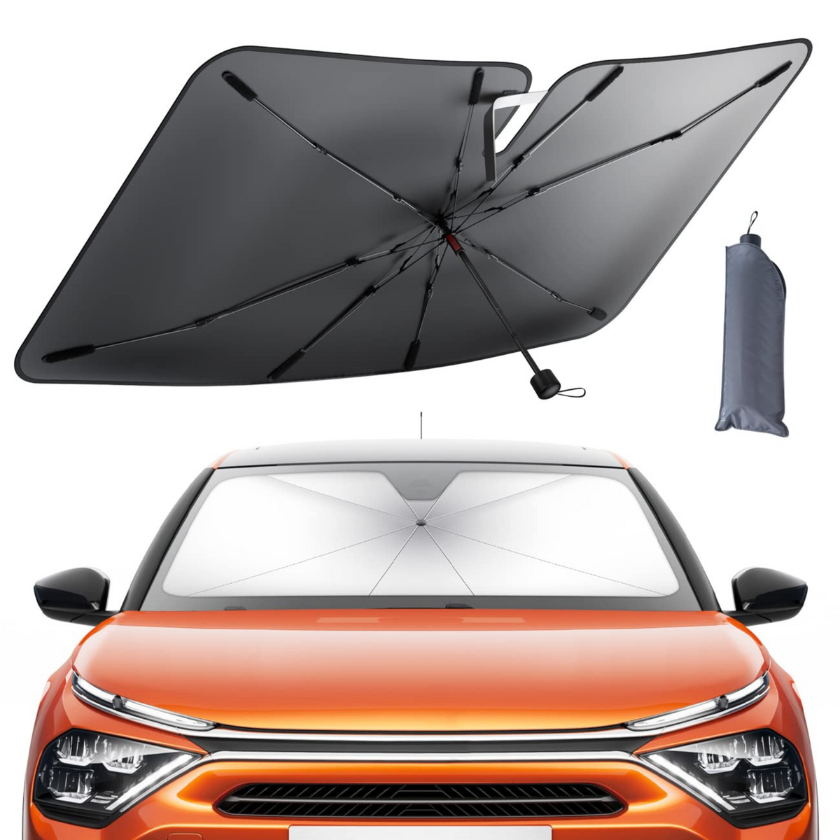 Opvouwbare Parasol Zonwering Auto Voorruit UV-Bescherming Hitte-Reflectie Paraplumodel Zonnescherm Auto-accessoires | Sulvida