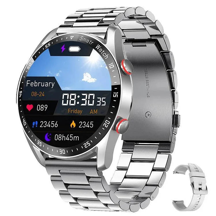 Smartwatch met Gezondheidstracking en Bluetooth-Oproepen Multifunctioneel Horloge 1,45 Inch HD-Display | Sulvida