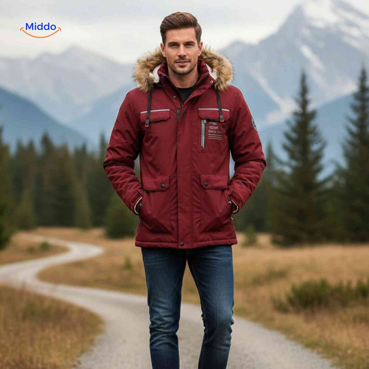 Waterdichte Herenparka met Capuchon en Bontkraag – Zwart Groen Beige – Winterjas Heren 4-in-1 Outdoor | Sulvida