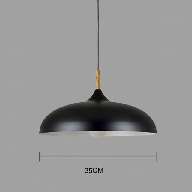 Scandinavische plafondlamp eikenhout E27 in meerdere kleuren ideaal voor woonkamer slaapkamer en hal | Sulvida