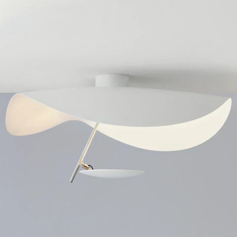 Plafondlamp met golvend metalen scherm LED verlichting warm of koud licht voor woonkamer slaapkamer foyer | Sulvida