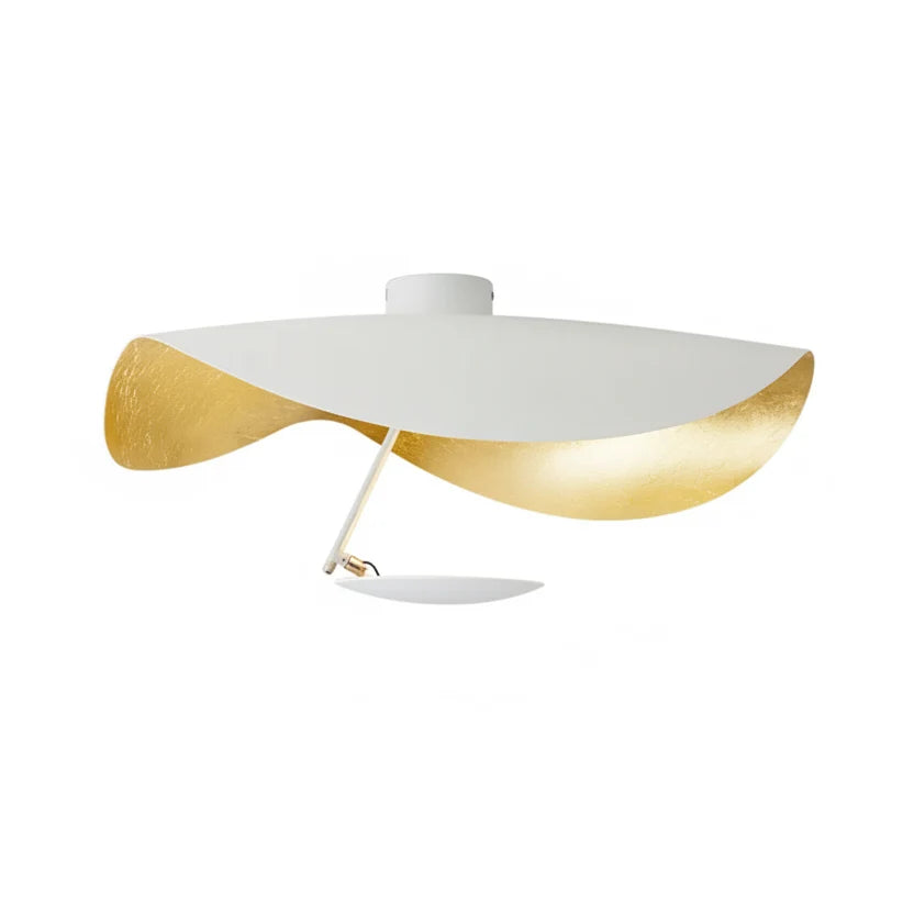 Plafondlamp met golvend metalen scherm LED verlichting warm of koud licht voor woonkamer slaapkamer foyer | Sulvida