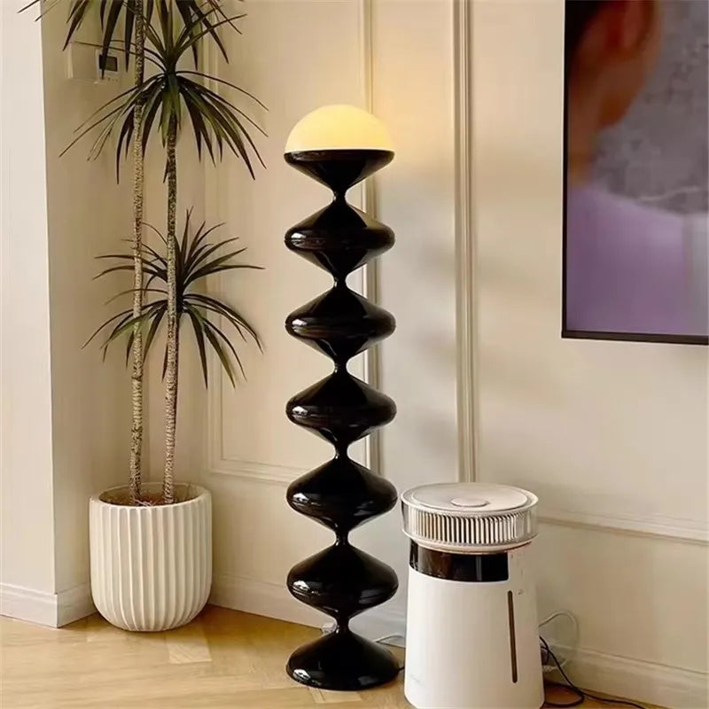 Staande vloerlamp kalebas design crème Nordic interieur woonkamer slaapkamer LED-verlichting sculptuur | Sulvida